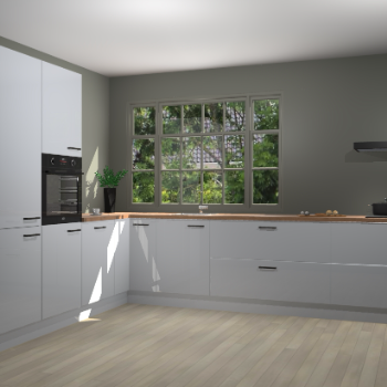 Sneeuwwitte hoogglans keuken Malaga 69538