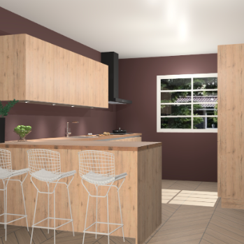 Madera natuur greeploze keuken Sopot 66268
