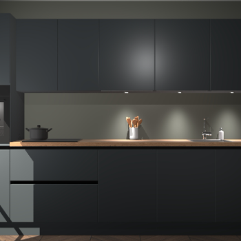 Onyxgrijze greeploze keuken Wels 57821