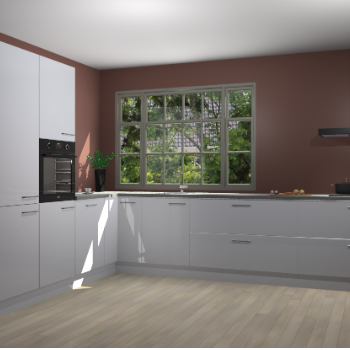 Sneeuwwitte hoogglans keuken Malaga 69662