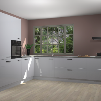 Sneeuwwitte hoogglans keuken Malaga 69665