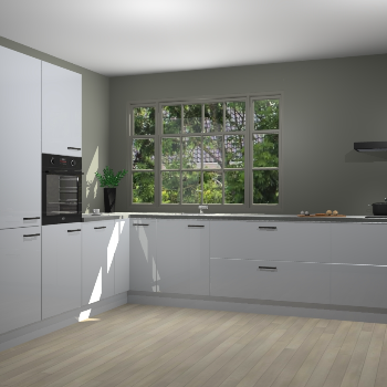 Sneeuwwitte hoogglans keuken Malaga 69666