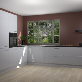 Sneeuwwitte hoogglans keuken Malaga 69668