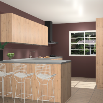 Madera natuur greeploze keuken Sopot 66407