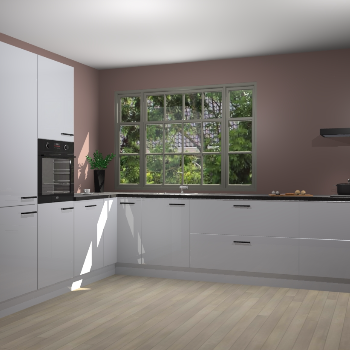 Sneeuwwitte hoogglans keuken Malaga 69671