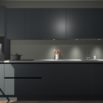 Onyxgrijze greeploze keuken Wels 57892