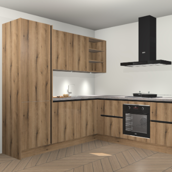 Goud Eiken greeploze keuken Turek 76719