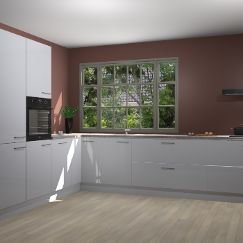 Sneeuwwitte hoogglans keuken Malaga 69681