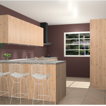 Madera natuur greeploze keuken Sopot 66431