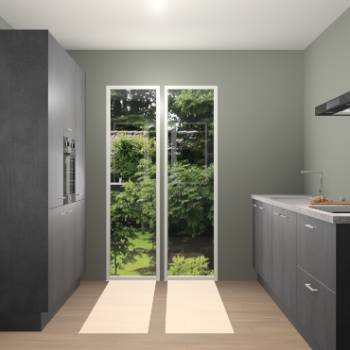 Beton Zwarte keuken Dallas 75685