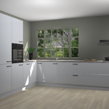 Sneeuwwitte hoogglans keuken Malaga 69685