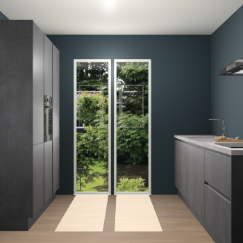 Beton Zwarte greeploze keuken Dallas 75690