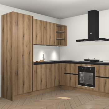 Goud Eiken greeploze keuken Turek 76725