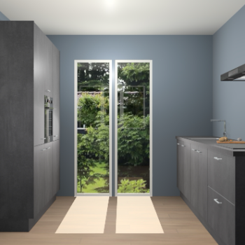 Beton Zwarte keuken Dallas 75698