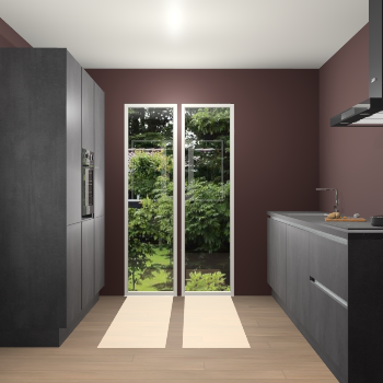 Beton Zwarte greeploze keuken Dallas 75699