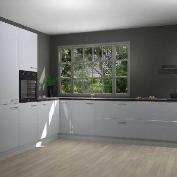 Sneeuwwitte hoogglans keuken Malaga 69688