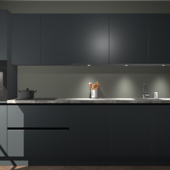 Onyxgrijze greeploze keuken Wels 57982