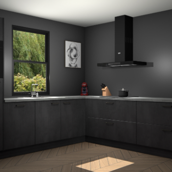 Beton zwarte keuken Lublin 63517