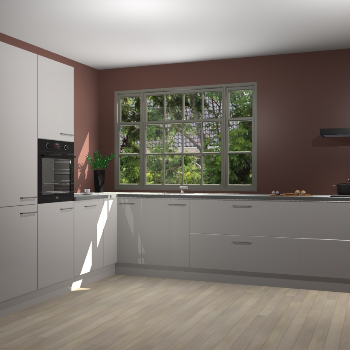 Zijdegrijze hoogglans keuken Malaga 69779