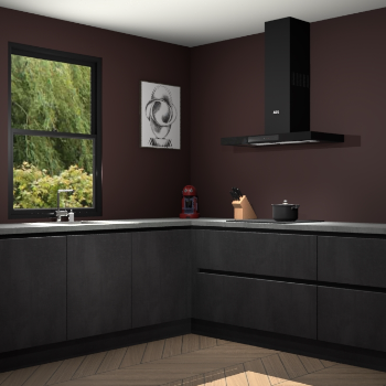  Beton zwarte greeploze keuken Lublin 63518