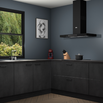 Beton zwarte keuken Lublin 63522