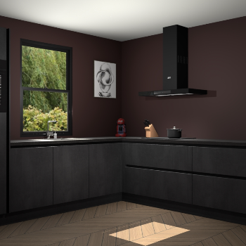  Beton zwarte greeploze keuken Lublin 63524