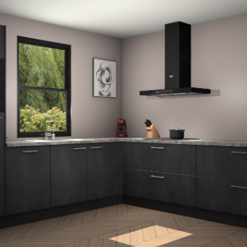 Beton zwarte keuken Lublin 63539