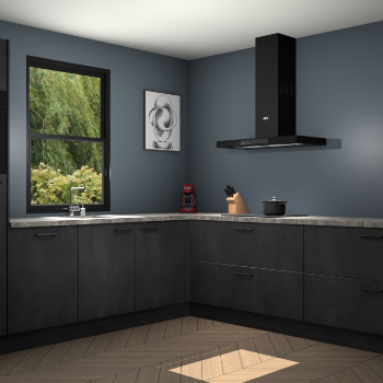 Beton zwarte keuken Lublin 63542