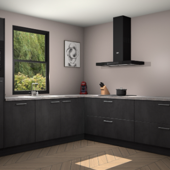 Beton zwarte keuken Lublin 63576