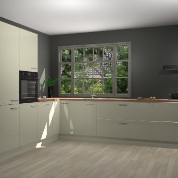 Magnolia hoogglans keuken Malaga 69873