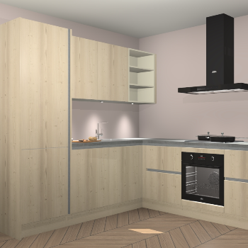 Vuren greeploze keuken Turek 83270