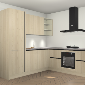 Vuren greeploze keuken Turek 83371