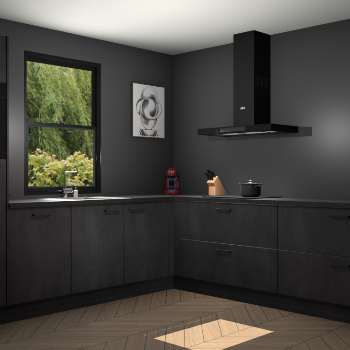 Beton zwarte keuken Lublin 63600