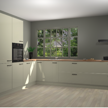 Magnolia hoogglans keuken Malaga 69876