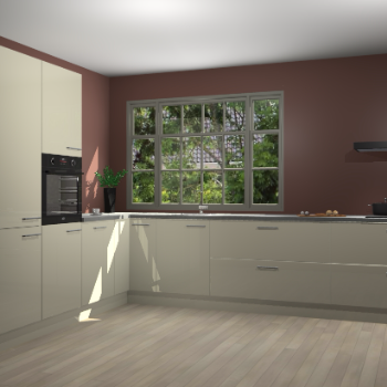 Magnolia hoogglans keuken Malaga 69878