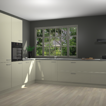 Magnolia hoogglans keuken Malaga 69879