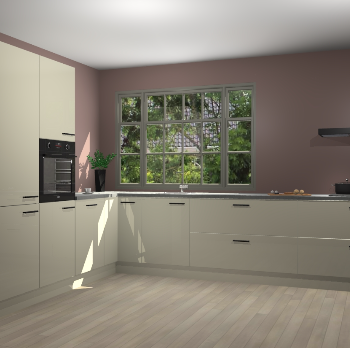 Magnolia hoogglans keuken Malaga 69881