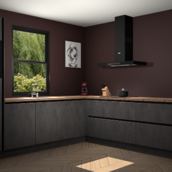 Beton antraciet greeploze keuken Lublin 63609