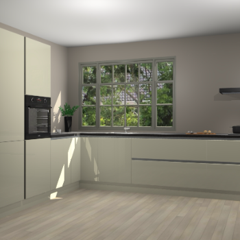 Magnolia hoogglans greeploze keuken Malaga 69886