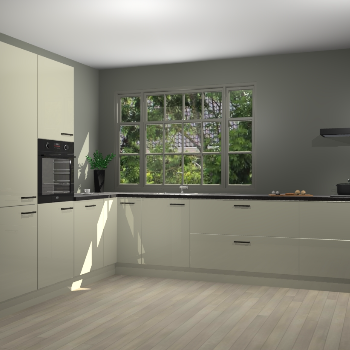 Magnolia hoogglans keuken Malaga 69888