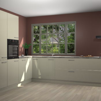 Magnolia hoogglans keuken Malaga 69890