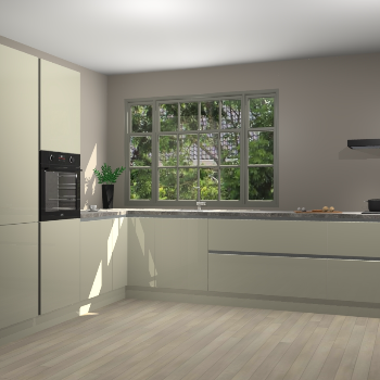 Magnolia hoogglans greeploze keuken Malaga 69892