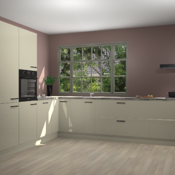 Magnolia hoogglans keuken Malaga 69893