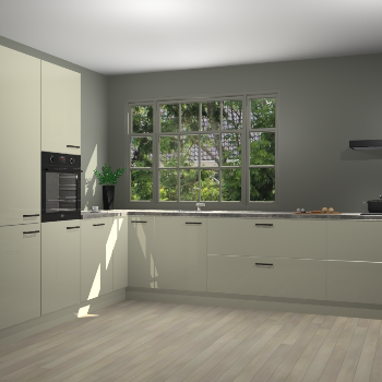 Magnolia hoogglans keuken Malaga 69894