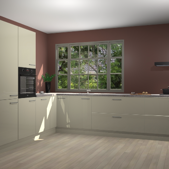 Magnolia hoogglans keuken Malaga 69896