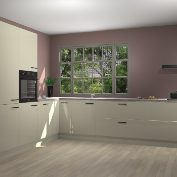 Magnolia hoogglans keuken Malaga 69899