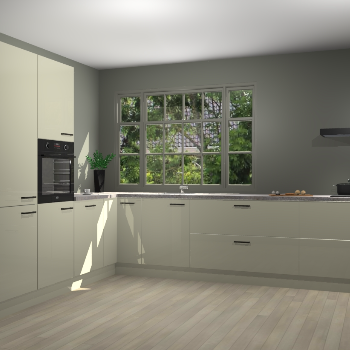 Magnolia hoogglans keuken Malaga 69900