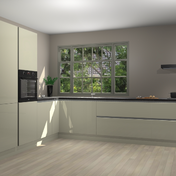 Magnolia hoogglans greeploze keuken Malaga 69904