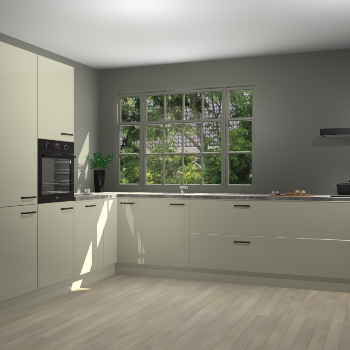 Magnolia hoogglans keuken Malaga 69906