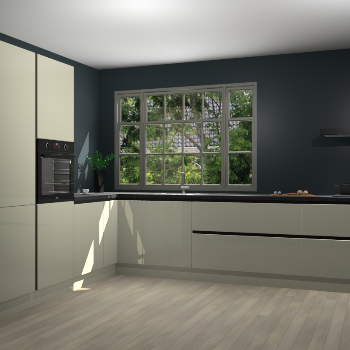 Magnolia hoogglans greeploze keuken Malaga 69907